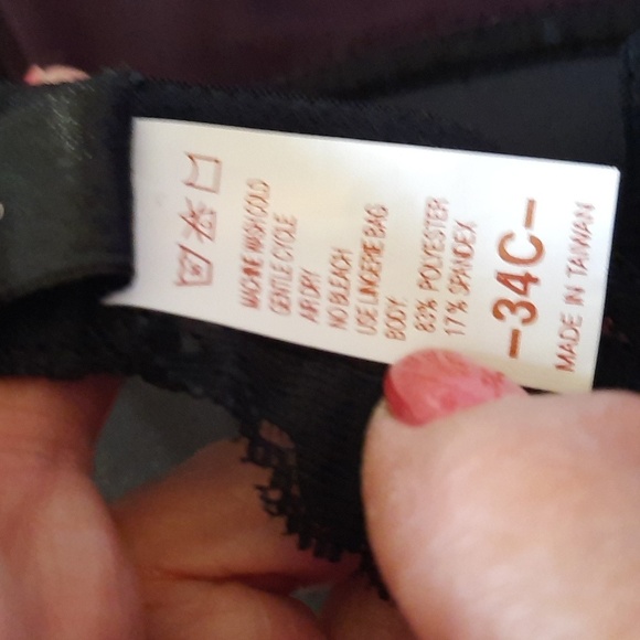 Fredericks Of Hollywood Black Lace Bra 34C - Picture 11 of 12